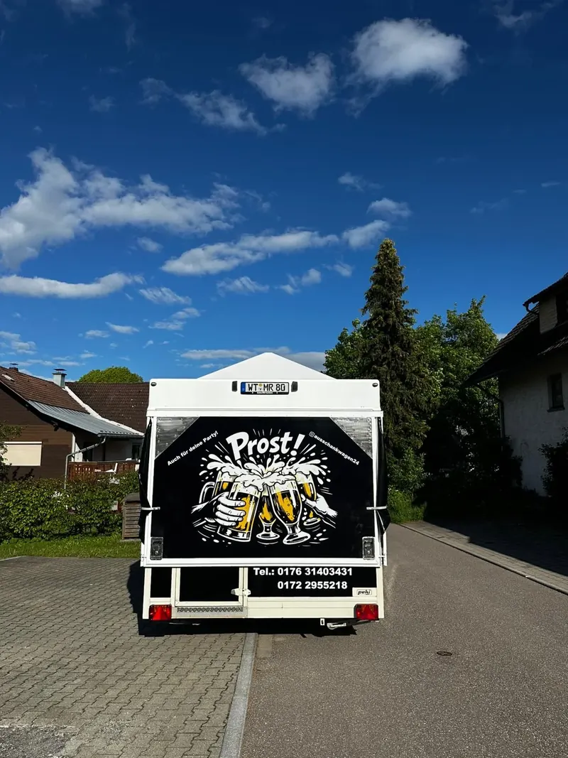 Bieranhänger «Prost!» von hinten
